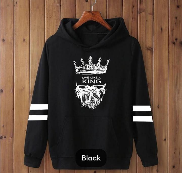 1 Pcs Hoodie Cotton Fleece King Printed