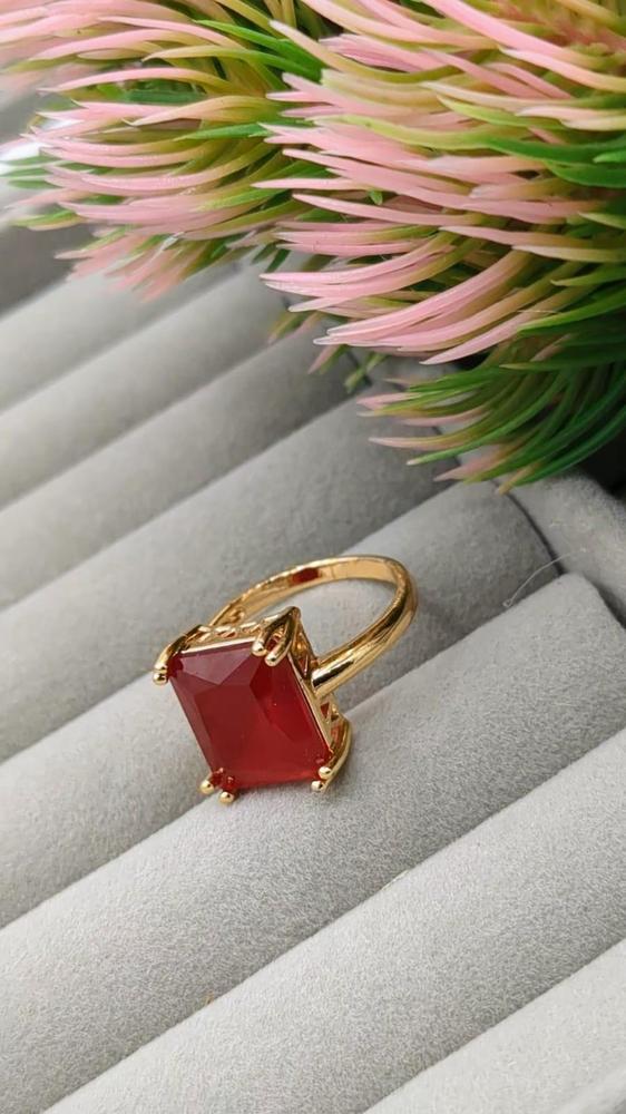 Trendy Red Crystal Stone Ring