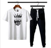 2 pcs Men's Polyester Dri  Fit Printed Track Suit